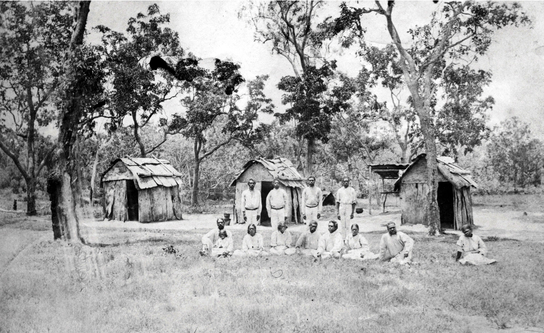 <p>Native Police troopers at Laura River Native Police camp, Queensland, 1881</p>
