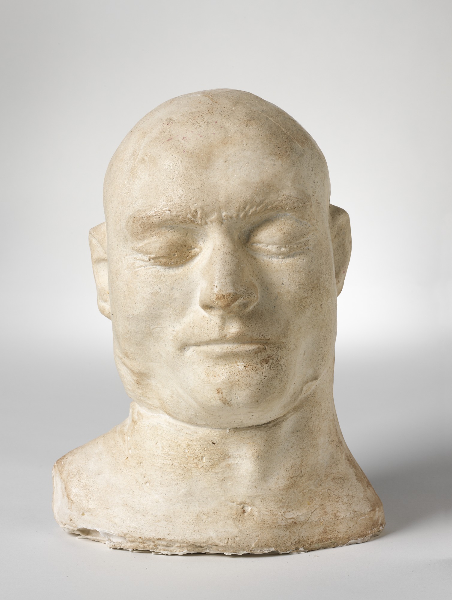 Plaster death mask of the head of bushranger Ned Kelly.