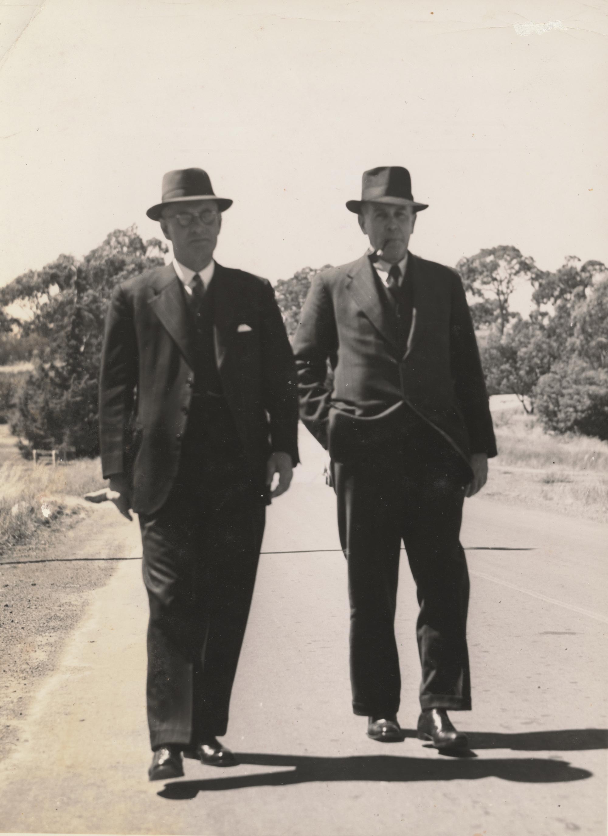 Portrait of John Curtin with J.B. Chifley.
