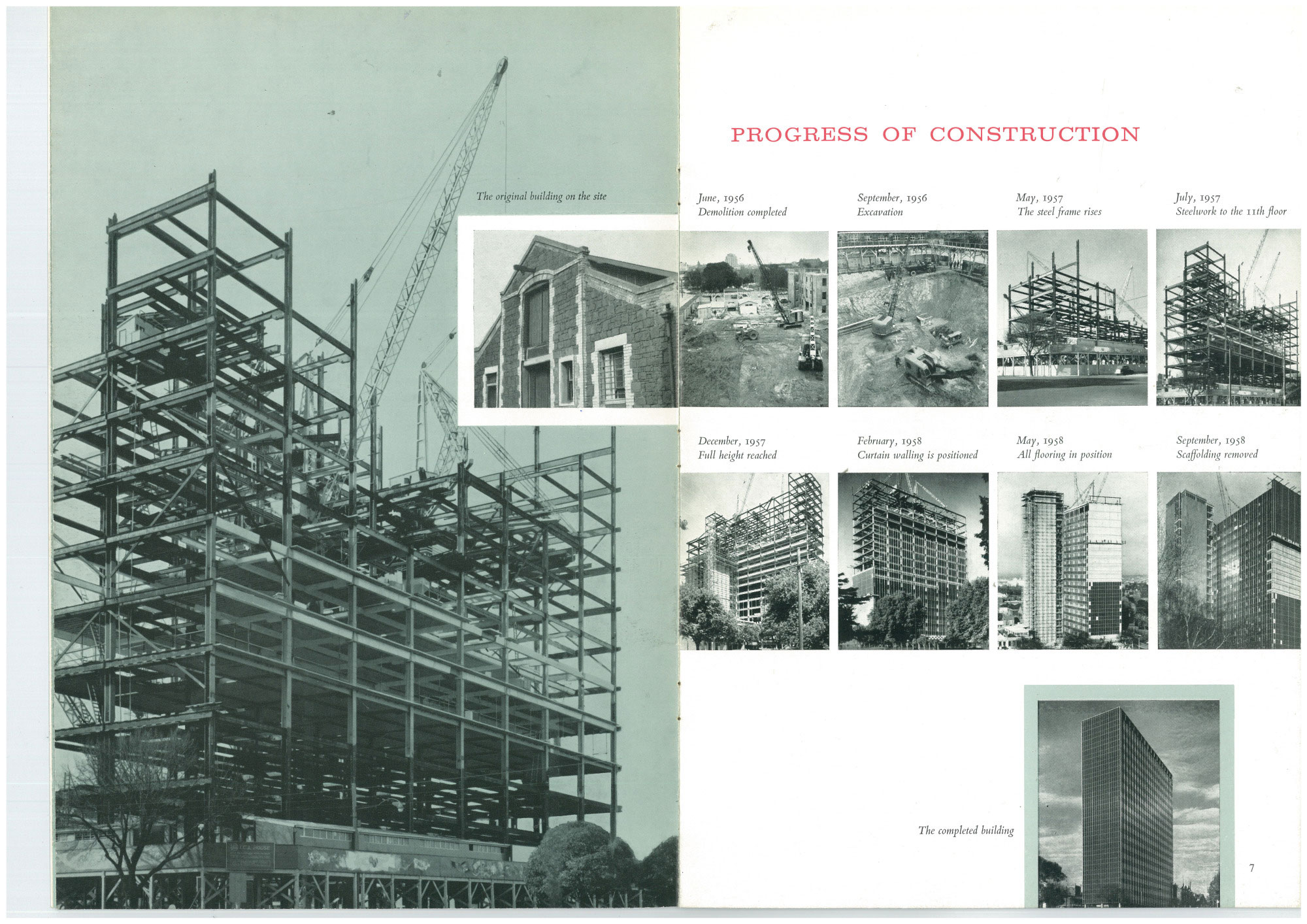<p>Progress of construction of ICI House</p>

