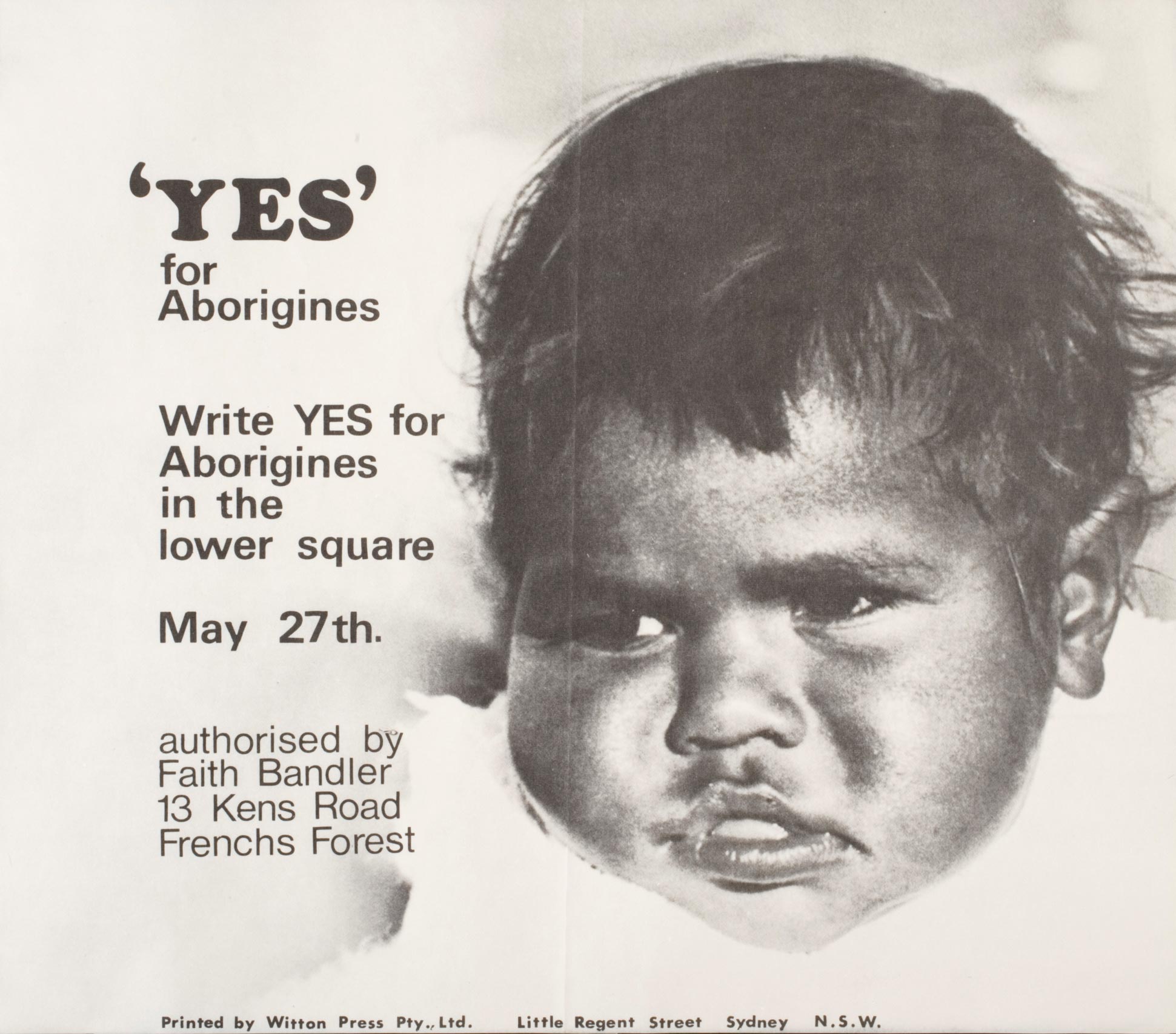 <p>1967 referendum ‘Vote yes’ poster</p>
