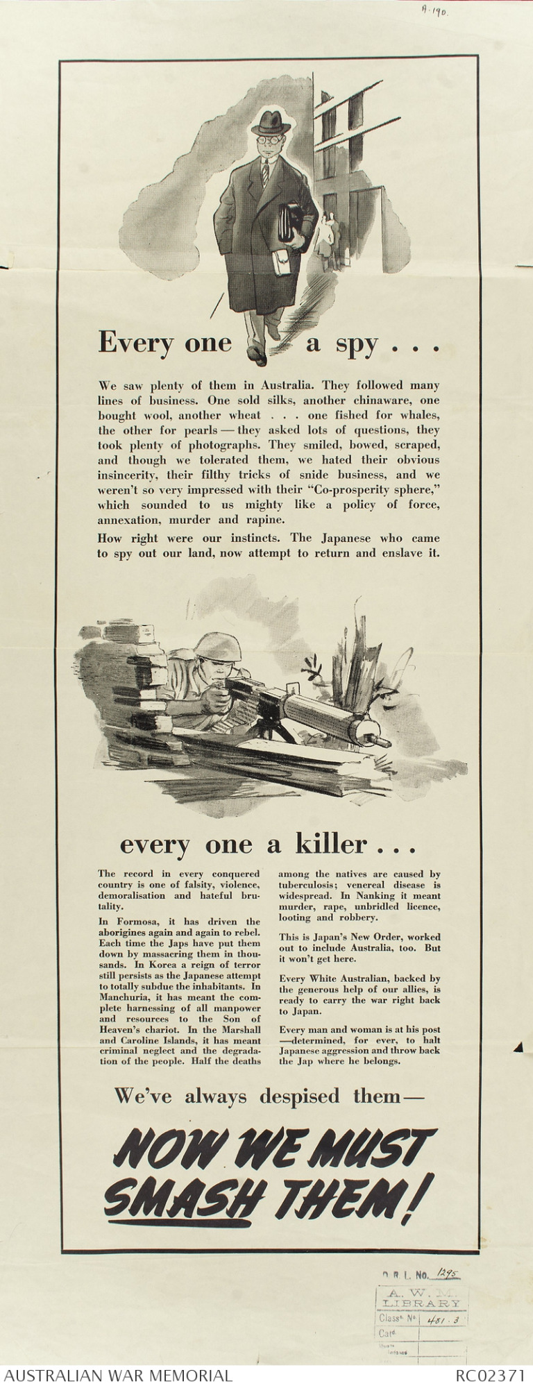 ‘Now we must smash them’ leaflet, Second World War. 