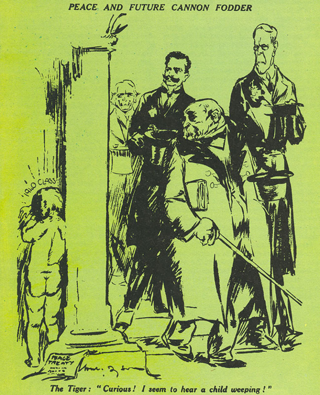 ‘Peace and future cannon fodder’ cartoon, by Will Dyson, May 1919. 