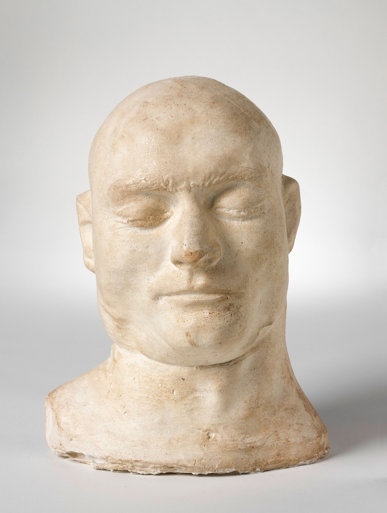 <p>Plaster death mask of the head of bushranger Ned Kelly</p>
