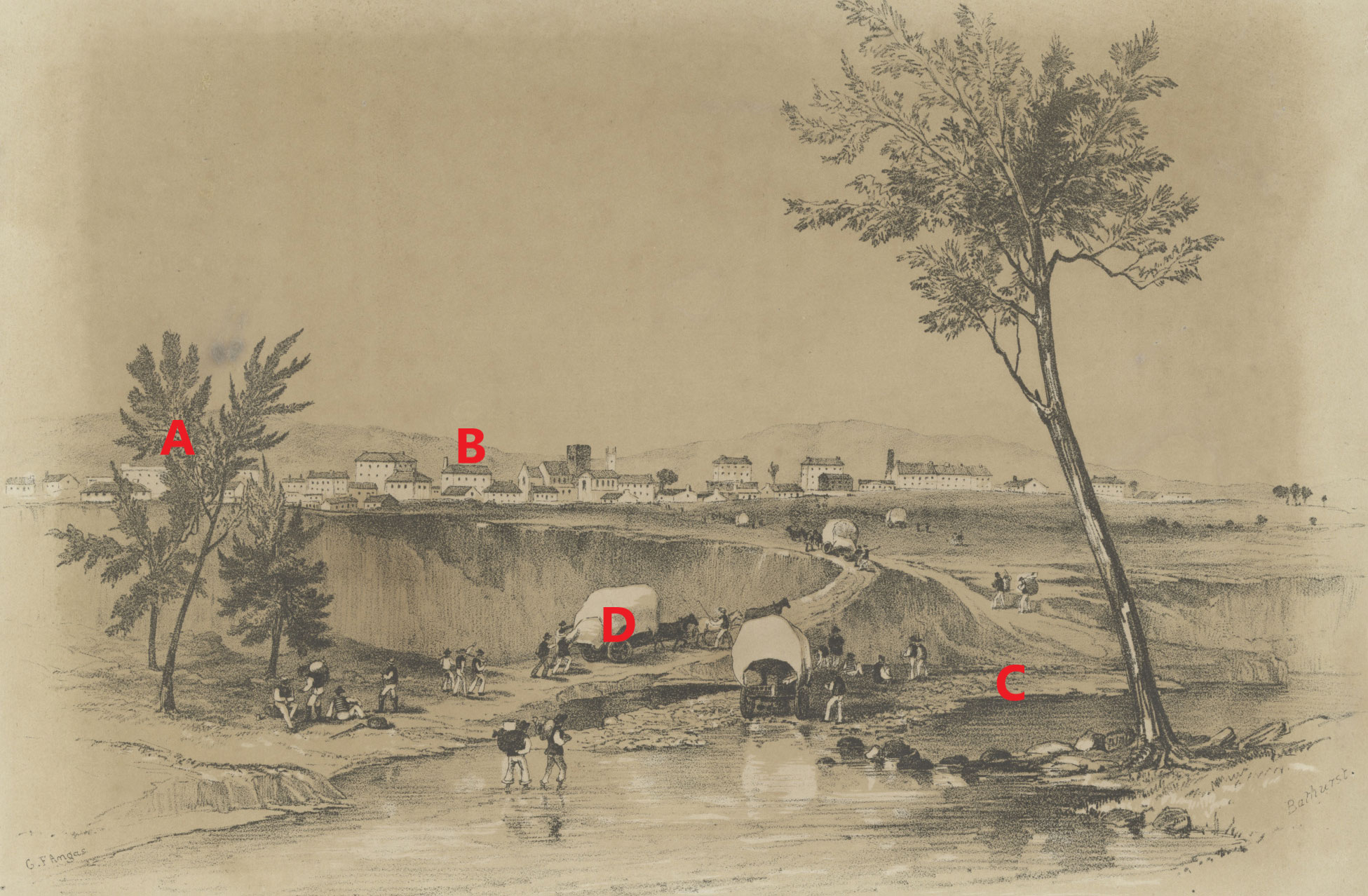<p><em>Bathurst</em> by George French Angas, 1851</p>
