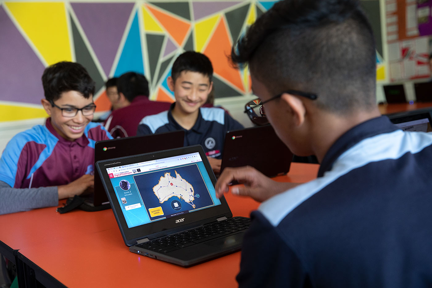 <p>Canberra school students using the Digital Classroom</p>
