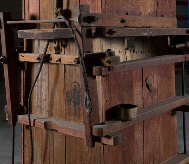 Koerstz brand simple tumble over, double box wool press with a lever and fuzee to provide the pressure.
