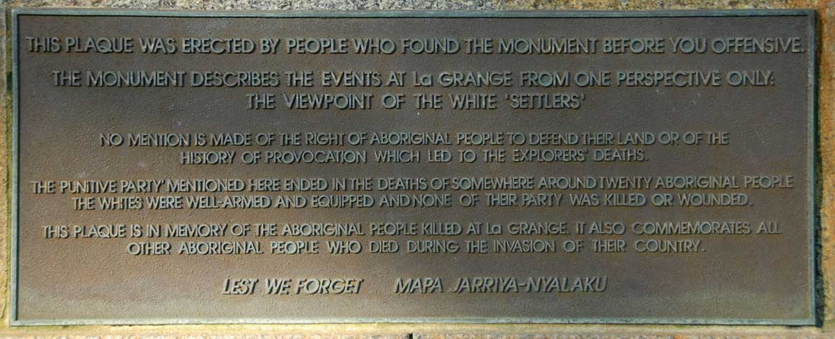 <p>Plaque added in 1994 to the Explorers’ Monument in Esplanade Park, Fremantle, Western Australia</p>
