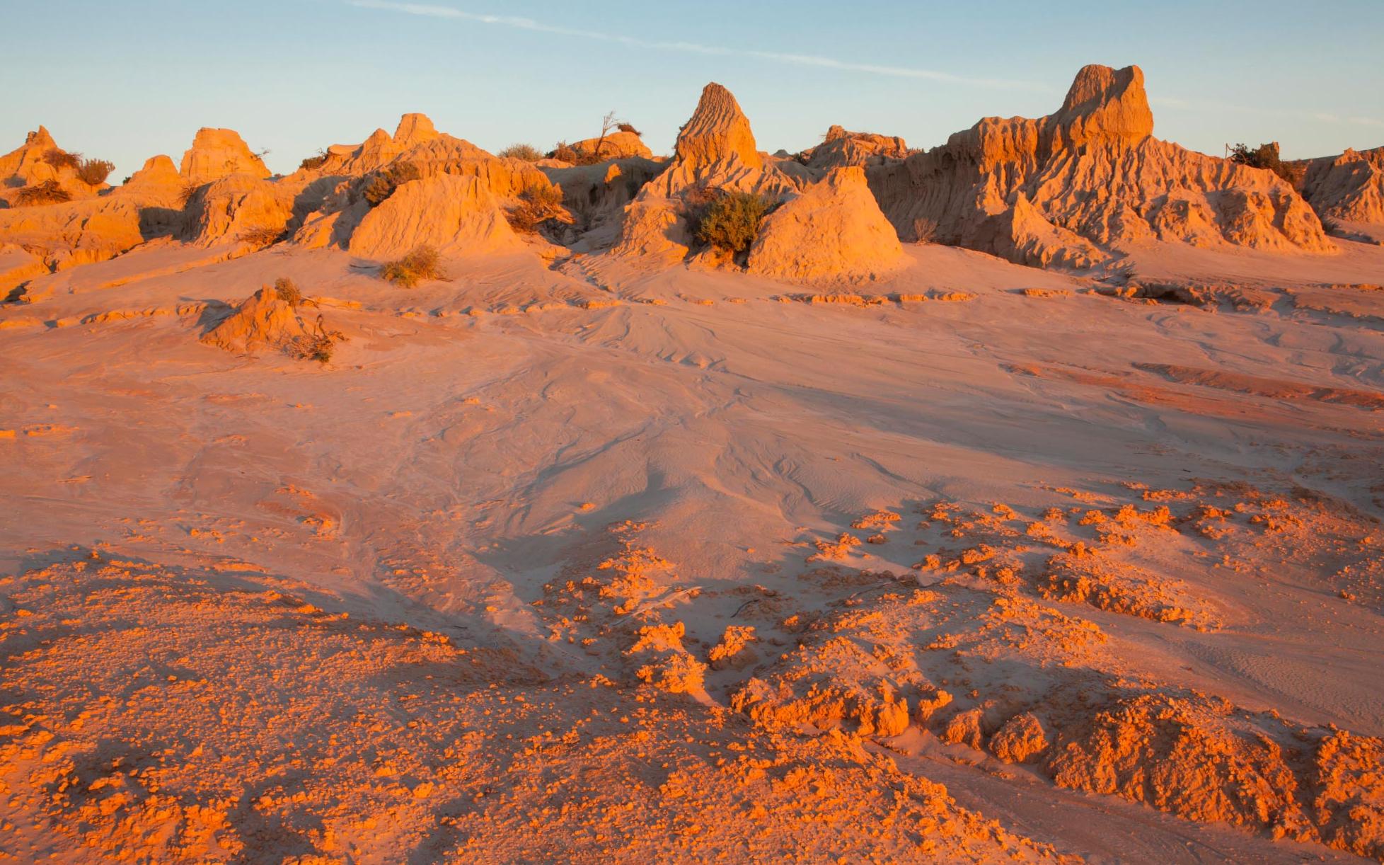 Sunset on the Lake Mungo lunette.